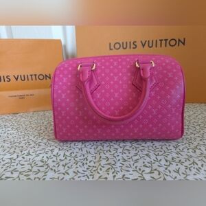 Louis Vuitton Speedy Bandoulière 20 Nanogram Hot Pink Calf Leather Bag